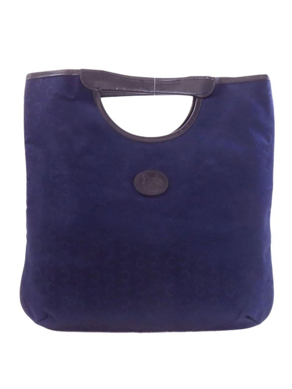 Celine C Salkey Handbag Canvas Leather